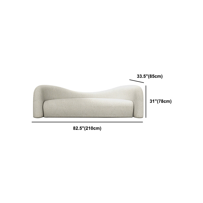 White Contemporary Curved Sofa Wool Tuxedo Arm Sofa for Living Room Clearhalo 'furn' 'furn_sofas' 'Furniture' 'Living Room Furniture' 'Sofa' 'sofas' 5871755