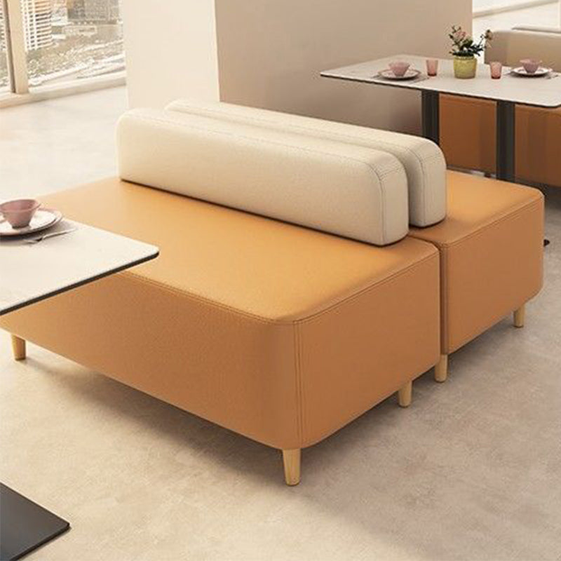 Moderner Kunstleder-Sofa 2-Sitzer-Kissen-Back-Liebesseat