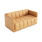 Moderner Kunstleder-Sofa 2-Sitzer-Kissen-Back-Liebesseat