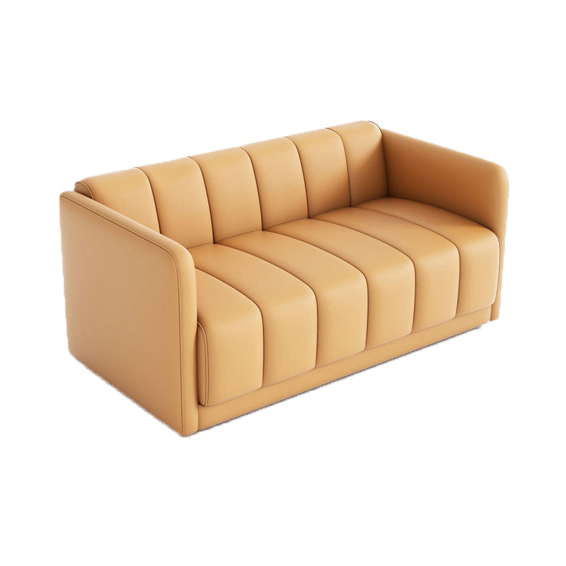 Moderner Kunstleder-Sofa 2-Sitzer-Kissen-Back-Liebesseat