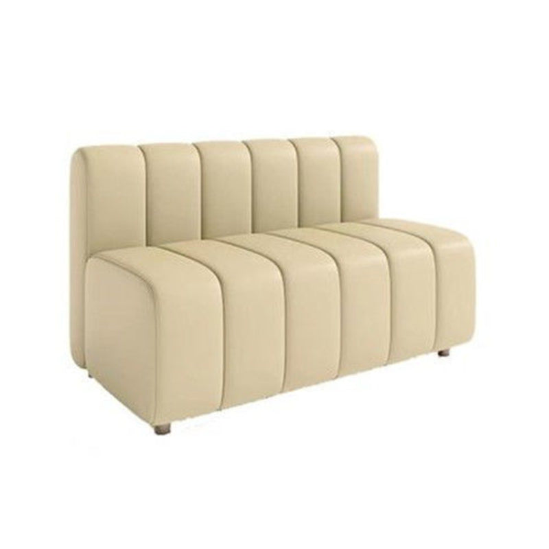 Moderner Kunstleder-Sofa 2-Sitzer-Kissen-Back-Liebesseat
