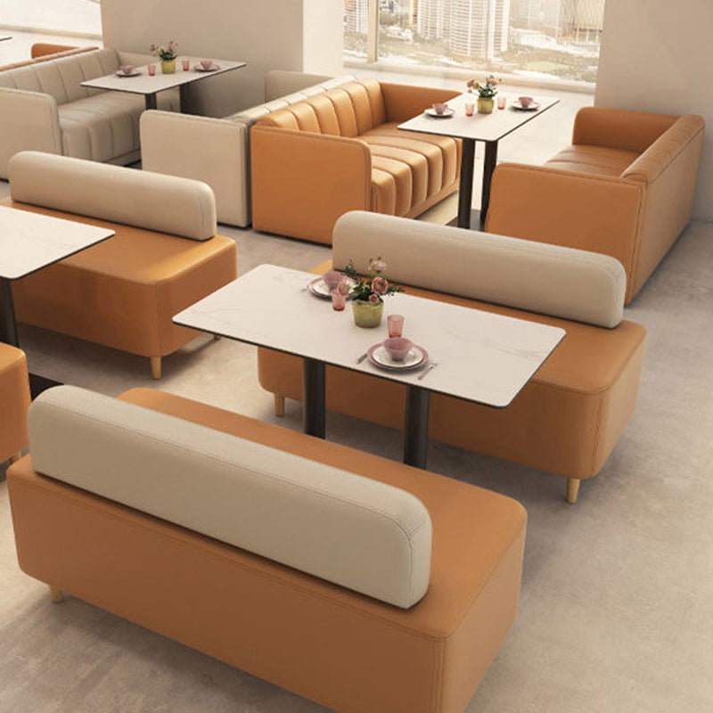 Moderner Kunstleder-Sofa 2-Sitzer-Kissen-Back-Liebesseat