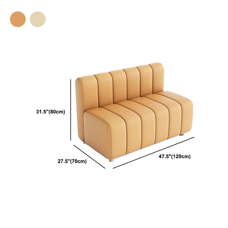 Moderner Kunstleder-Sofa 2-Sitzer-Kissen-Back-Liebesseat