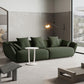 Contemporary Wool Sofa 28.35-In H Sloped Arm Seating with Pillows