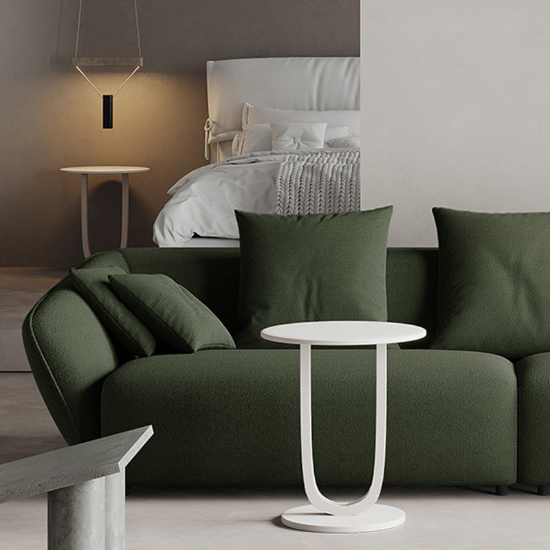 Contemporary Wool Sofa 28.35-In H Sloped Arm Seating with Pillows