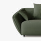 Contemporary Wool Sofa 28.35-In H Sloped Arm Seating with Pillows