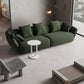 Contemporary Wool Sofa 28.35-In H Sloped Arm Seating with Pillows