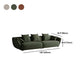 Contemporary Wool Sofa 28.35-In H Sloped Arm Seating with Pillows