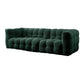 3/4-Seater Biscuit Back Sofa Modern Dark Green Tuxedo Arm Sofa