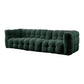 3/4-Seater Biscuit Back Sofa Modern Dark Green Tuxedo Arm Sofa