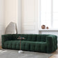 3/4-Seater Biscuit Back Sofa Modern Dark Green Tuxedo Arm Sofa
