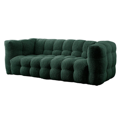 3/4-Seater Biscuit Back Sofa Modern Dark Green Tuxedo Arm Sofa