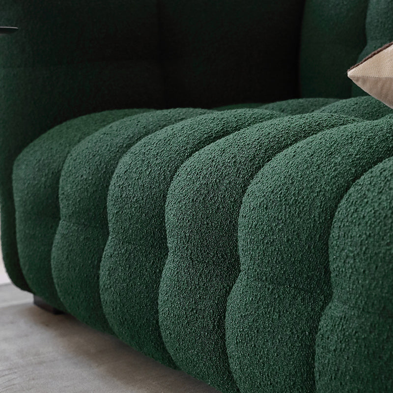 3/4-Seater Biscuit Back Sofa Modern Dark Green Tuxedo Arm Sofa