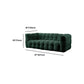 3/4-Seater Biscuit Back Sofa Modern Dark Green Tuxedo Arm Sofa