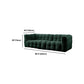 3/4-Seater Biscuit Back Sofa Modern Dark Green Tuxedo Arm Sofa