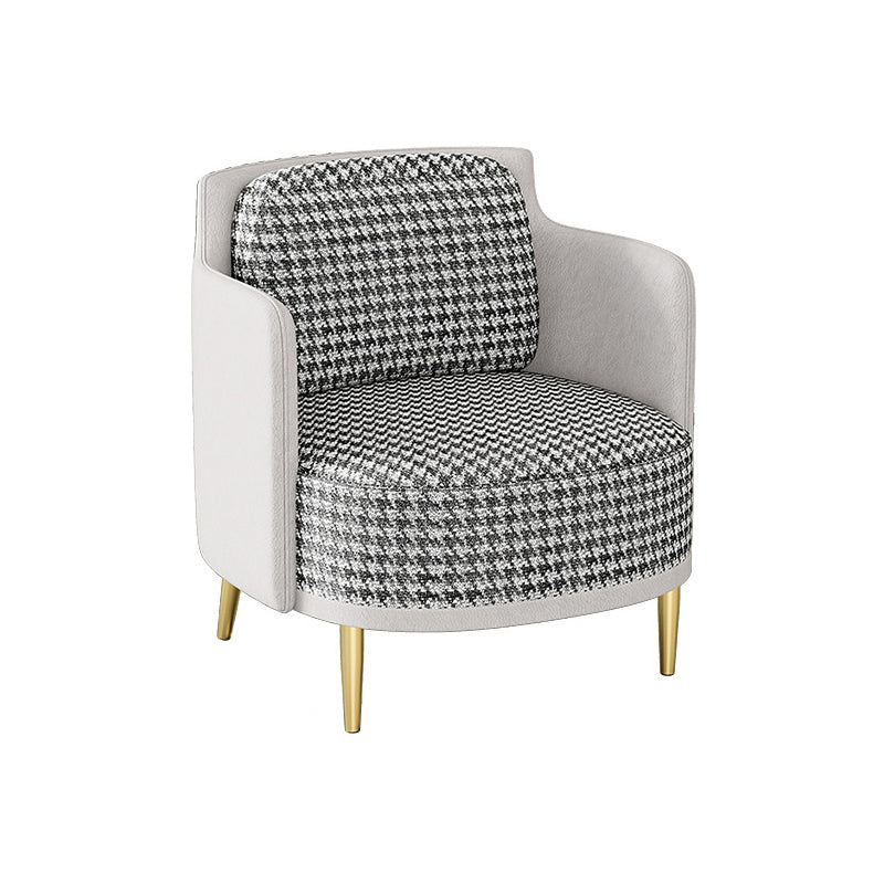 Modern Sloped Arm Curved Sofa Faux Leather Moon Shape Sofa for Living Room 28"L x 28"W x 30"H Light Gray Clearhalo 'furn' 'furn_sofas' 'Furniture' 'Living Room Furniture' 'Sofa' 'sofas' 5871875