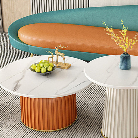 Modern Sloped Arm Curved Sofa Faux Leather Moon Shape Sofa for Living Room Clearhalo 'furn' 'furn_sofas' 'Furniture' 'Living Room Furniture' 'Sofa' 'sofas' 5871885