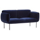 1/2-Seater Modern Minimalist Sofa Square Arm Loveseat - 30.7" D 55"L x 33.5"W x 31.5"H Blue Clearhalo 'furn' 'furn_sofas' 'Furniture' 'Living Room Furniture' 'Sofa' 'sofas' 5871914