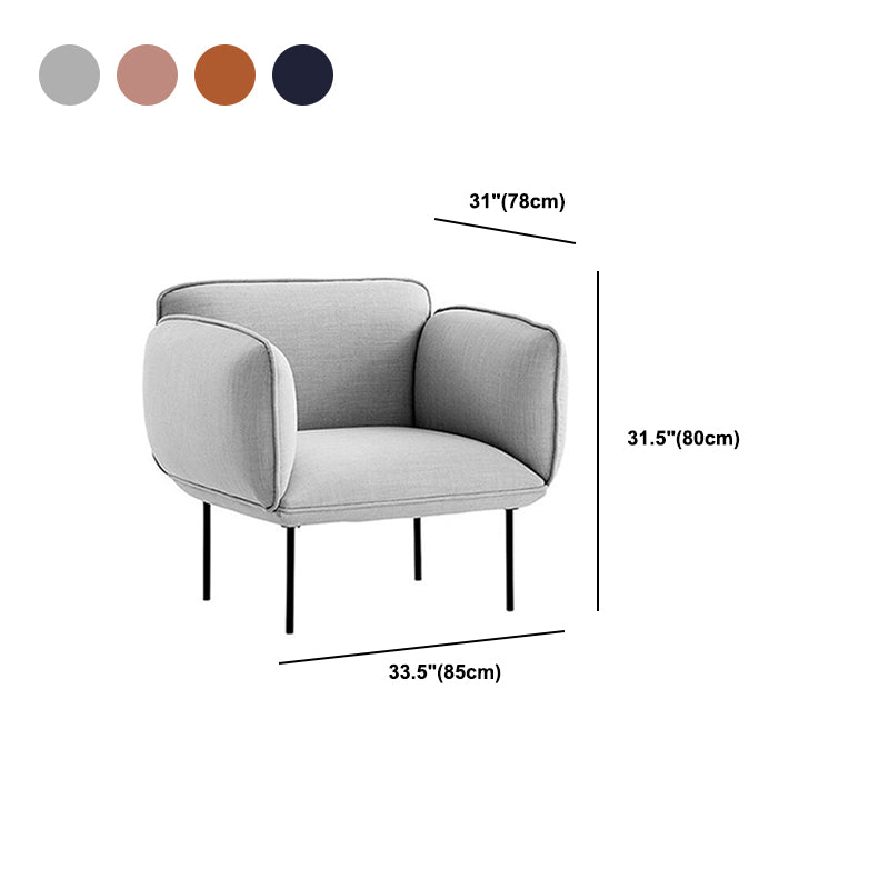 1/2-Seater Modern Minimalist Sofa Square Arm Loveseat - 30.7" D Clearhalo 'furn' 'furn_sofas' 'Furniture' 'Living Room Furniture' 'Sofa' 'sofas' 5871921