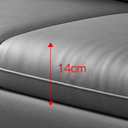 Faux Leather Sectionals with Pillow Top Arm and Cushion Back