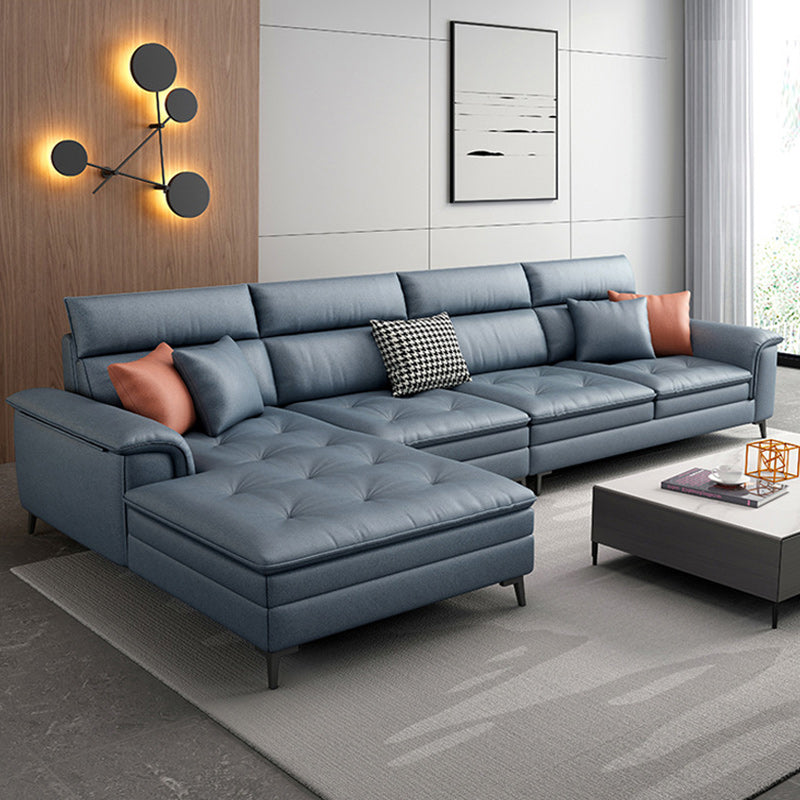 133.86 "L Section moderne sectionnelles du bras d'oreiller avec 4 places