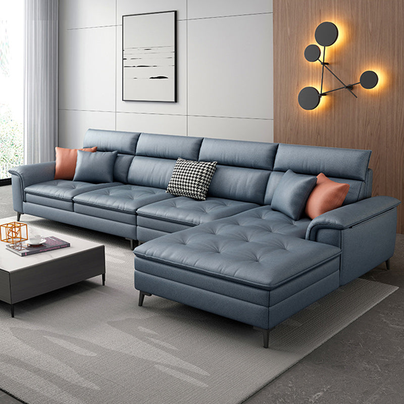 133.86 "L Section moderne sectionnelles du bras d'oreiller avec 4 places