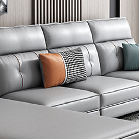 4-Cushion Sectionals,135.8' L x 68.90" W,Faux Leather Sectional Sofa