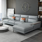 Modern Pillow Top Arm Sofa 4-Seater Faux Leather Sofa with Chaise Light Gray Right Clearhalo 'furn' 'furn_sectionals' 'Furniture' 'Living Room Furniture' 'Sectionals' 5872033