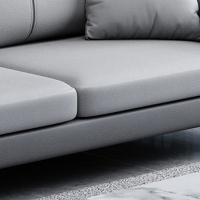 Stain-Resistant Sectionals 4-Seater Faux Leathe Sectionals with Storage