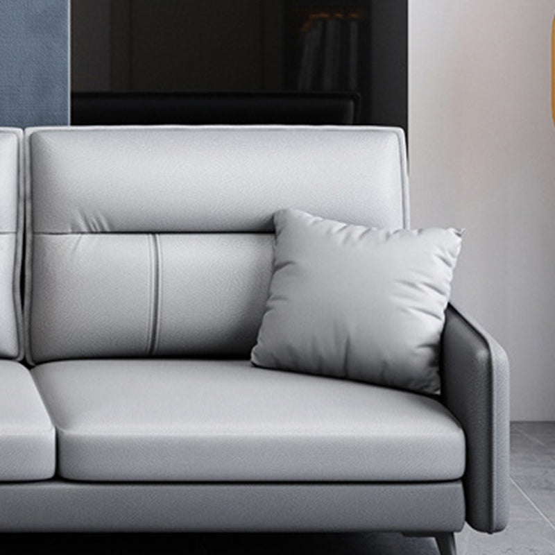 Stain-Resistant Sectionals 4-Seater Faux Leathe Sectionals with Storage