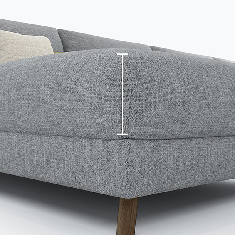 Oreiller sectionnel de tissu dos et canapé sectionnel des bras carrés pour 4 personnes