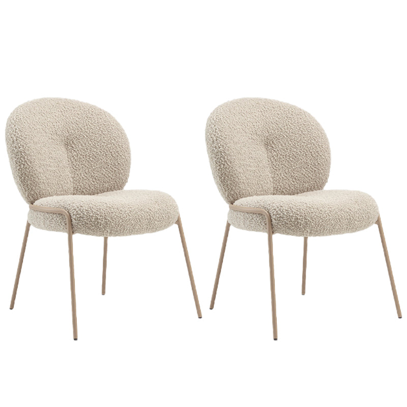 Nordic White Living Room Basic Four Leg Fixed Back Parsons/Arm Chair Side Chair 2 Piece Set Gold Clearhalo 'Accent Chairs' 'accent_chairs' 'Chairs & Seating' 'furn' 'furn_accent_chairs' 'Furniture' 'Living Room Furniture' 5872161