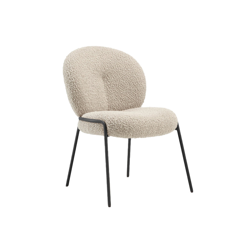 Nordic White Living Room Basic Four Leg Fixed Back Parsons/Arm Chair Side Chair 1 Piece Black Clearhalo 'Accent Chairs' 'accent_chairs' 'Chairs & Seating' 'furn' 'furn_accent_chairs' 'Furniture' 'Living Room Furniture' 5872163