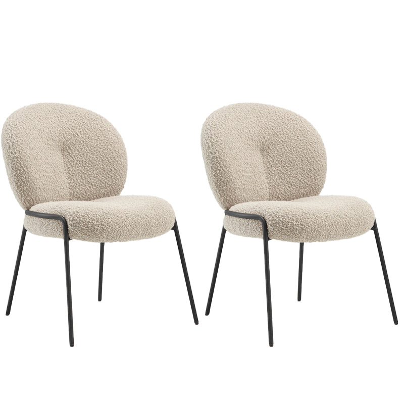 Nordic White Living Room Basic Four Leg Fixed Back Parsons/Arm Chair Side Chair 2 Piece Set Black Clearhalo 'Accent Chairs' 'accent_chairs' 'Chairs & Seating' 'furn' 'furn_accent_chairs' 'Furniture' 'Living Room Furniture' 5872165