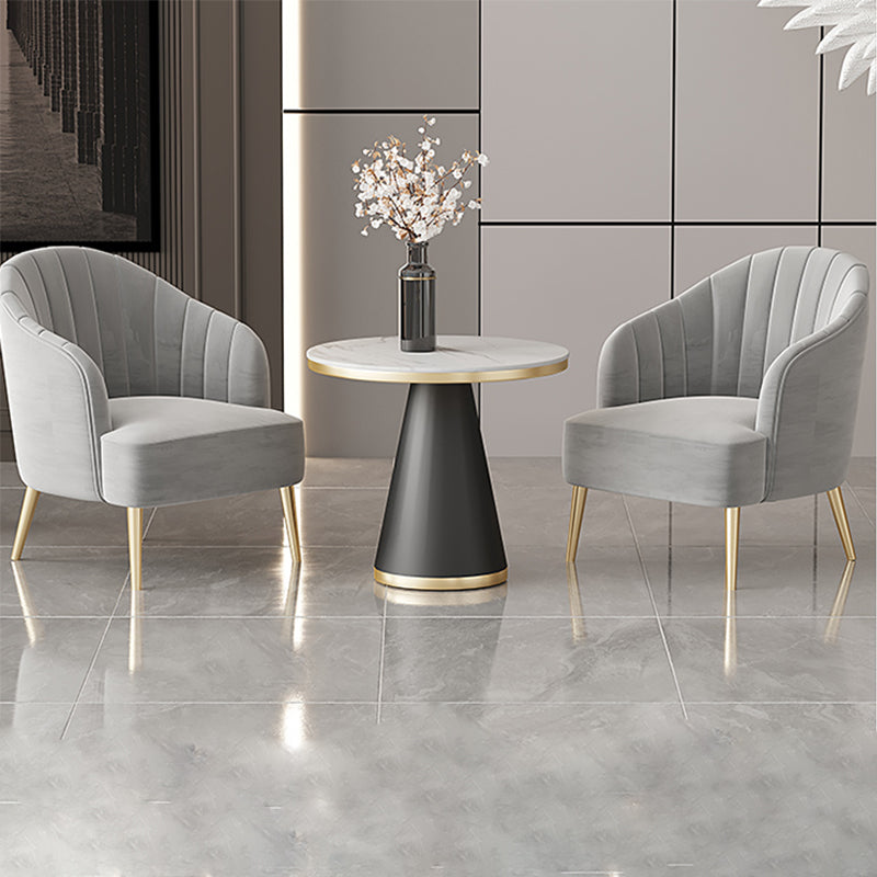 nordic Arms Included Gold Base Basic Four Leg Accent Armchair