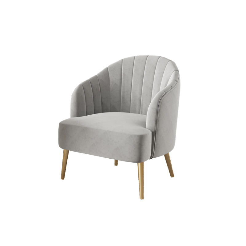 nordic Arms Included Gold Base Basic Four Leg Accent Armchair