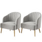nordic Arms Included Gold Base Basic Four Leg Accent Armchair