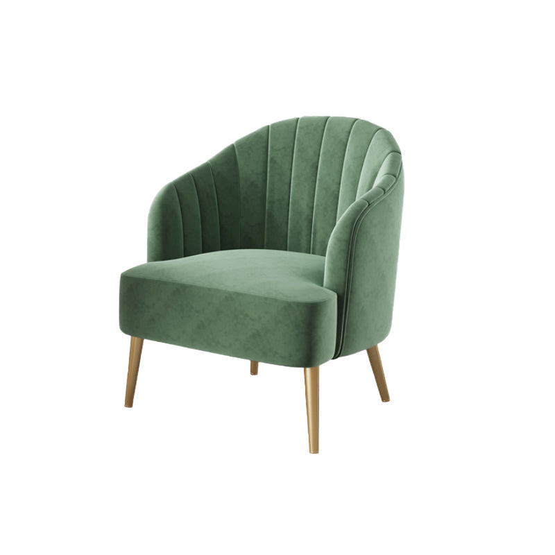 nordic Arms Included Gold Base Basic Four Leg Accent Armchair