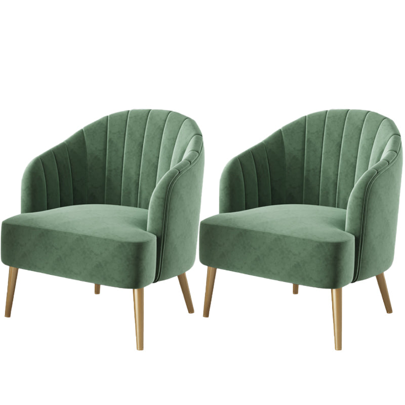 nordic Arms Included Gold Base Basic Four Leg Accent Armchair