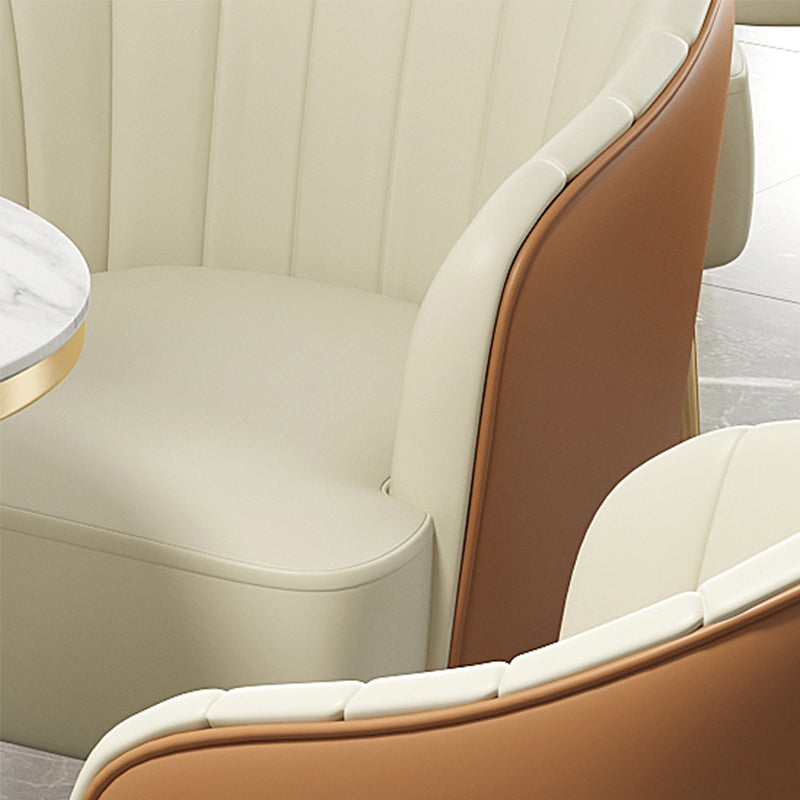 nordic Arms Included Gold Base Basic Four Leg Accent Armchair