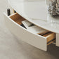Glam Coffee Cocktail Table with Storage Drawer and 4 Iron Legs Clearhalo 'Coffee & Accent Tables' 'Coffee Tables' 'coffee_tables' 'furn' 'furn_coffee_tables' 'Furniture' 'Living Room Furniture' 5872262
