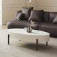 Glam Coffee Cocktail Table with Storage Drawer and 4 Iron Legs Black Clearhalo 'Coffee & Accent Tables' 'Coffee Tables' 'coffee_tables' 'furn' 'furn_coffee_tables' 'Furniture' 'Living Room Furniture' 5872265
