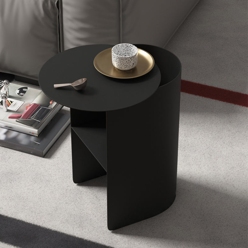 Mid-Century Modern Iron Coffee Table Pedestal Cocktail Table for Living Room Black Clearhalo 'Coffee & Accent Tables' 'Coffee Tables' 'coffee_tables' 'furn' 'furn_coffee_tables' 'Furniture' 'Living Room Furniture' 5872347