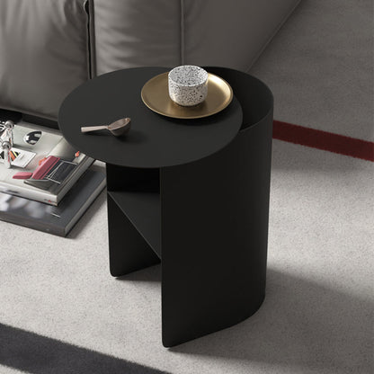 Mid-Century Modern Iron Coffee Table Pedestal Cocktail Table for Living Room Black Clearhalo 'Coffee & Accent Tables' 'Coffee Tables' 'coffee_tables' 'furn' 'furn_coffee_tables' 'Furniture' 'Living Room Furniture' 5872347