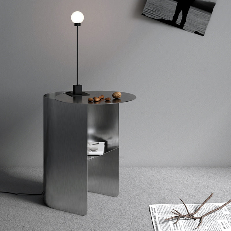 Mid-Century Modern Iron Coffee Table Pedestal Cocktail Table for Living Room Clearhalo 'Coffee & Accent Tables' 'Coffee Tables' 'coffee_tables' 'furn' 'furn_coffee_tables' 'Furniture' 'Living Room Furniture' 5872349
