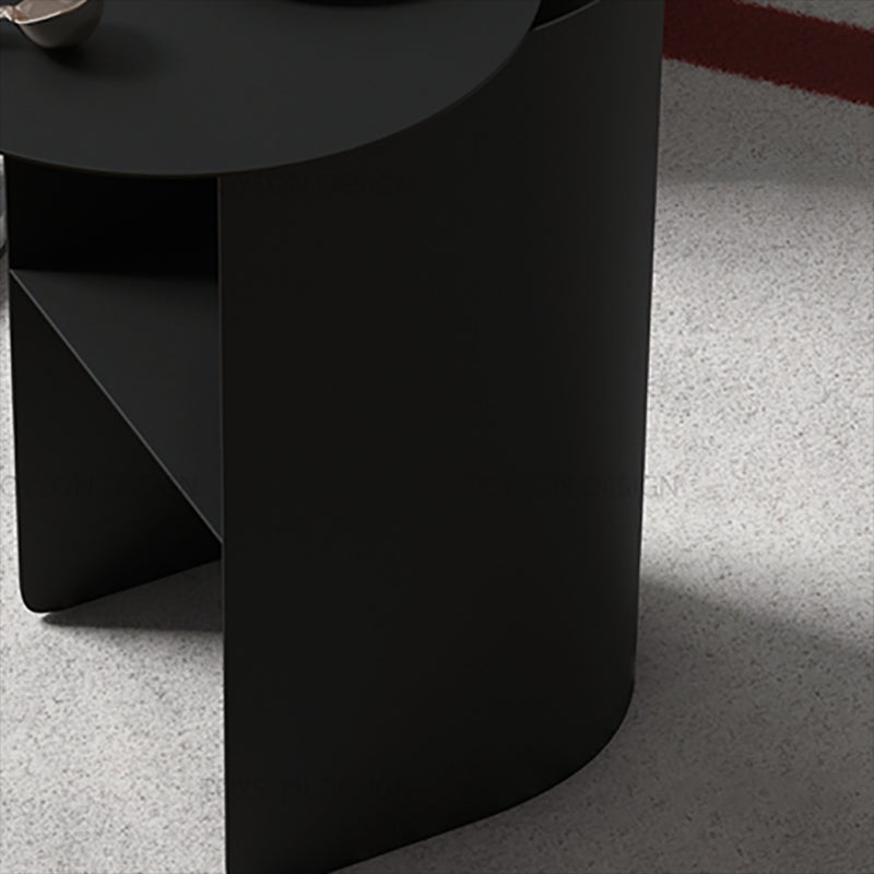Mid-Century Modern Iron Coffee Table Pedestal Cocktail Table for Living Room Clearhalo 'Coffee & Accent Tables' 'Coffee Tables' 'coffee_tables' 'furn' 'furn_coffee_tables' 'Furniture' 'Living Room Furniture' 5872353