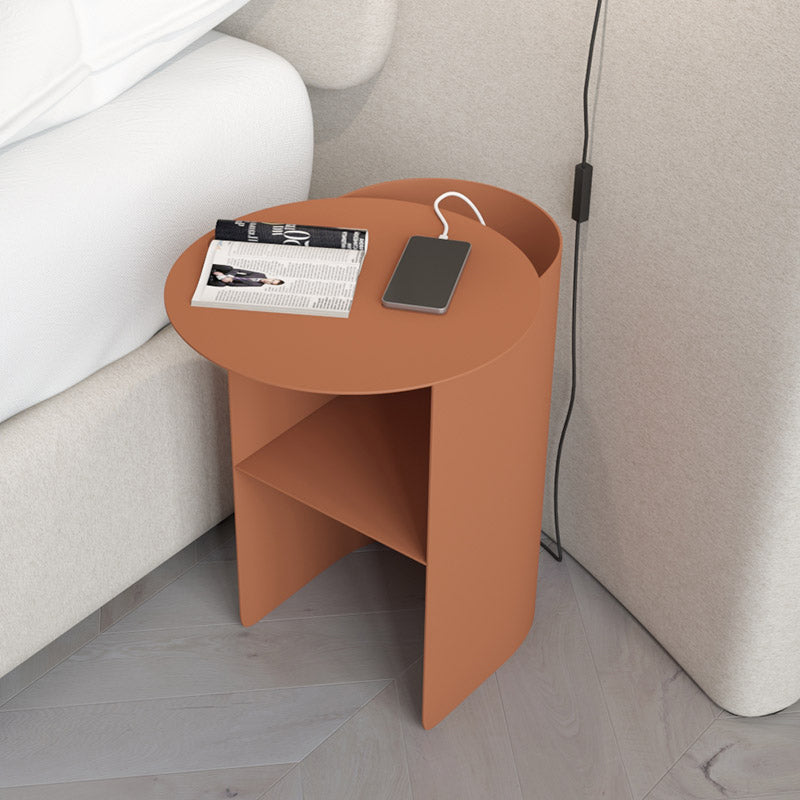 Mid-Century Modern Iron Coffee Table Pedestal Cocktail Table for Living Room Orange Clearhalo 'Coffee & Accent Tables' 'Coffee Tables' 'coffee_tables' 'furn' 'furn_coffee_tables' 'Furniture' 'Living Room Furniture' 5872354