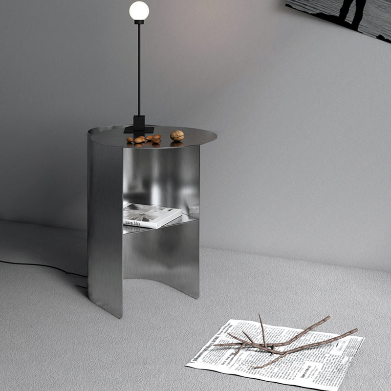 Mid-Century Modern Iron Coffee Table Pedestal Cocktail Table for Living Room Clearhalo 'Coffee & Accent Tables' 'Coffee Tables' 'coffee_tables' 'furn' 'furn_coffee_tables' 'Furniture' 'Living Room Furniture' 5872356