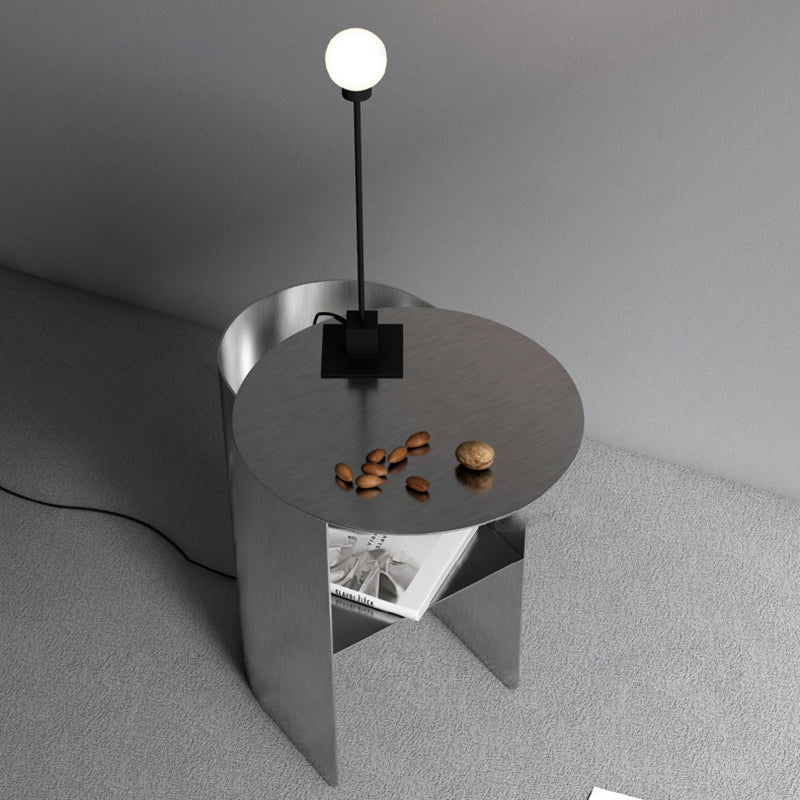 Mid-Century Modern Iron Coffee Table Pedestal Cocktail Table for Living Room Clearhalo 'Coffee & Accent Tables' 'Coffee Tables' 'coffee_tables' 'furn' 'furn_coffee_tables' 'Furniture' 'Living Room Furniture' 5872357