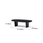 Modern Black Solid Wood Coffee Table with Wooden Base Bunching Tables Clearhalo 'Coffee & Accent Tables' 'Coffee Tables' 'coffee_tables' 'furn' 'furn_coffee_tables' 'Furniture' 'Living Room Furniture' 5872372